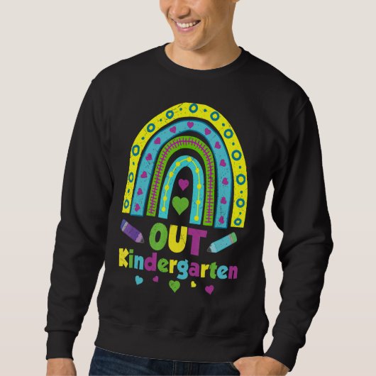 Sweatshirt Jardin d'enfants Boho Rainbow Peace School Kinder (Devant)