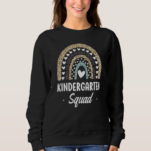 Sweatshirt Jardin D'Enfants Rainbow Leopard Retour À L'École (Devant)