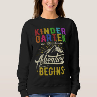 Sweatshirt Jardin D'Enfants Rétro Où L'Aventure Commence À Re
