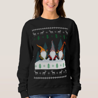 Sweatshirt Jardin mignon Gnomes Xmas Elf Noël moche