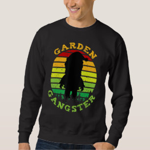 Sweatshirt Jardin Vintage rétro Gangster Gardening Gnome
