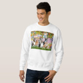 Sweatshirt Jardin - Welsh Corgies (sept) (Devant entier)