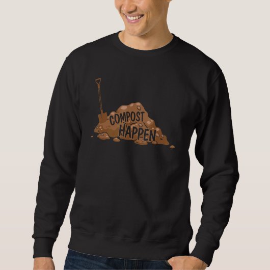 Sweatshirt Jardinage Compost Arrive Plante Succulent Cactus L (Devant)
