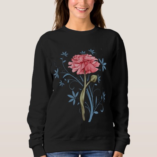 Sweatshirt Jardinage rose (Devant)