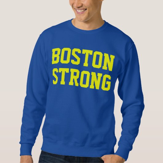 Sweatshirt Jaune bleu fort de Boston (Devant)