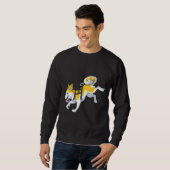 Sweatshirt Jaune Husky Courir (Devant entier)