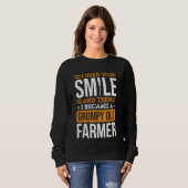 Sweatshirt J'avais l'habitude de sourire de la conception agr (Devant entier)