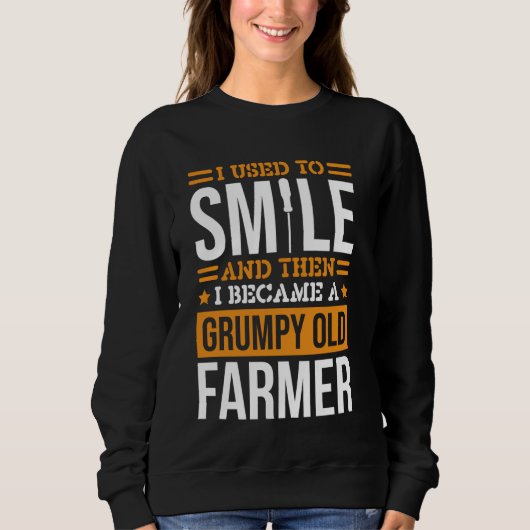 Sweatshirt J'avais l'habitude de sourire de la conception agr (Devant)