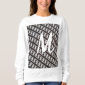 Sweatshirt Javascript Initiale Personnalisée Femme Batik Ethn (Devant)
