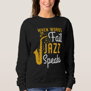 Sweatshirt Jazz Pour Saxophone Instrument Femmes Jeunes Et Ho