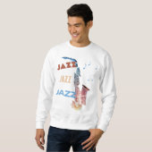 Sweatshirt Jazz Saxophone Art moderne (Devant entier)