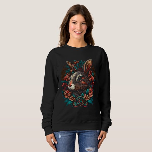 Sweatshirt JCombs Colorful Magical Bunny Rabbit  2 (Devant entier)