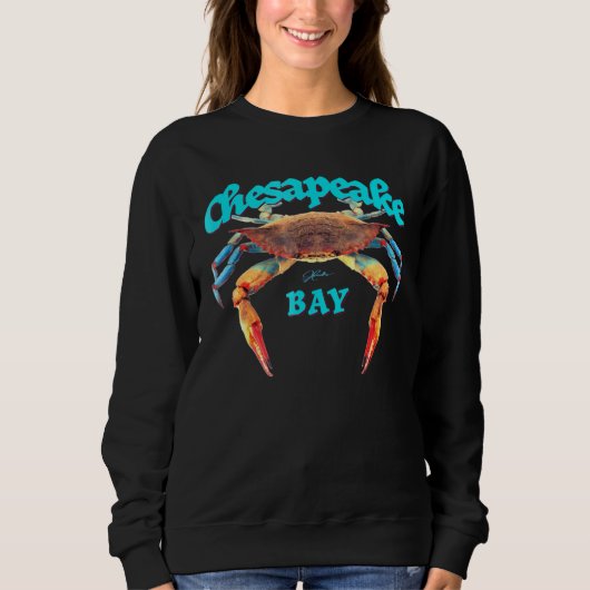 Sweatshirt Jcombs Crabe bleu de la baie Chesapeake (Devant)