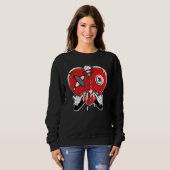 Sweatshirt JD 4 Red Thunder Heart Crying  Red Thunder 4s Matc (Devant entier)