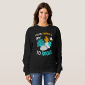Sweatshirt Je Colle Les Animaux Vers Les Rochers - Poissons R (Devant entier)