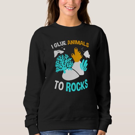 Sweatshirt Je Colle Les Animaux Vers Les Rochers - Poissons R (Devant)
