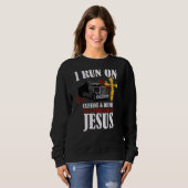 Sweatshirt Je Coure Sur Diesel Caffeine & Jesus Christian Tru (Devant entier)