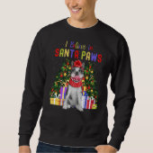 Sweatshirt Je Crois En Père Noël Paws Mignon Chien De Fer Fra (Devant)