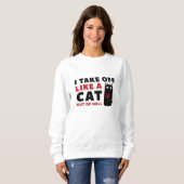 Sweatshirt Je Décolle Comme Un Chat En Enfer (Devant entier)
