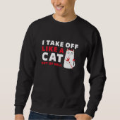 Sweatshirt Je Décolle Comme Un Chat En Enfer (Devant)