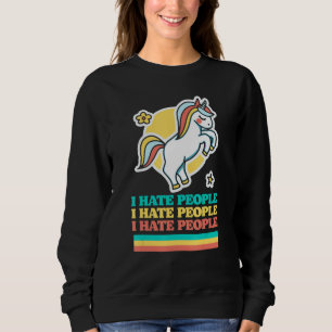 Sweatshirt Je déteste les gens mignons Introvert Pessimiste U