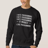 Sweatshirt Je déteste Programmation Coding Developer Coder Pr (Devant)