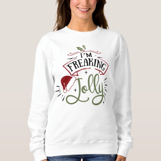 Sweatshirt Je fâche la typographie de Jolly (Devant)