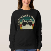 Sweatshirt Je Fais Ce Que Je Veux Amoureux des chats (Devant)