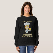 Sweatshirt Je fais cuire parce que frapper les gens est mal v (Devant entier)