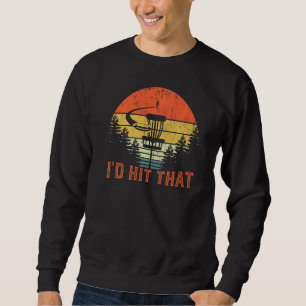 Sweatshirt Je frapperais ce disque Golf Retro Frisbee Disque