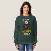 Sweatshirt je freaking rhume drôles de noël de lama (Devant entier)