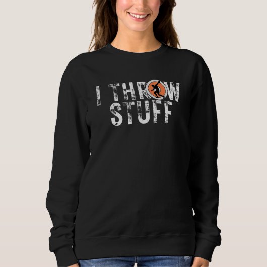 Sweatshirt Je Jette Stuff Discus Track Et Field Athlete Thon (Devant)