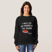 Sweatshirt Je Laisserai Mon Frisbee Faire Le Talking Disk Gol (Devant entier)
