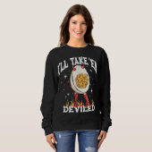 Sweatshirt Je les prendrai dévilés costume d'oeuf dévilé Merc (Devant entier)