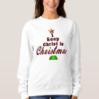 Sweatshirt Je maintiens le Christ dans le chandail unique de