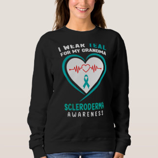 Sweatshirt Je Me Porte Turquoise Pour Ma Sensibilisation Au S