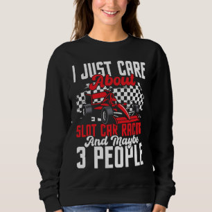Sweatshirt Je me soucie juste de la course de voitures à crém