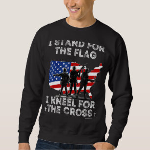 Sweatshirt Je me tiens debout pour le drapeau, je m'agenouill