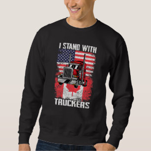 Sweatshirt Je Me Trouve Avec Truckers Convoi Pour La Liberté