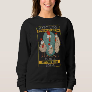 Sweatshirt Je m'en fiche tant que mes poulets m'aiment Rabbit