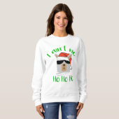 Sweatshirt Je n'ai pas Ho Ho Ho Funny Noël Père Noël Llama (Devant entier)