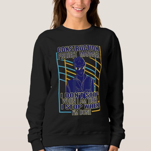 Sweatshirt Je n'arrête pas retro Hommes Projet de construct (Devant)
