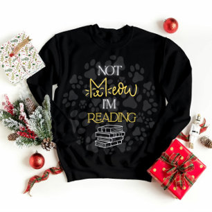 Sweatshirt Je ne lis pas Cat Art