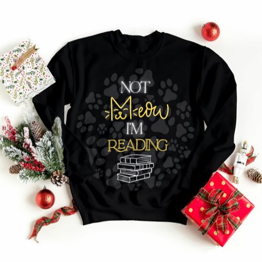 Sweatshirt Je ne lis pas Cat Art