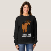 Sweatshirt Je ne me soucie que des chèvres (Devant entier)