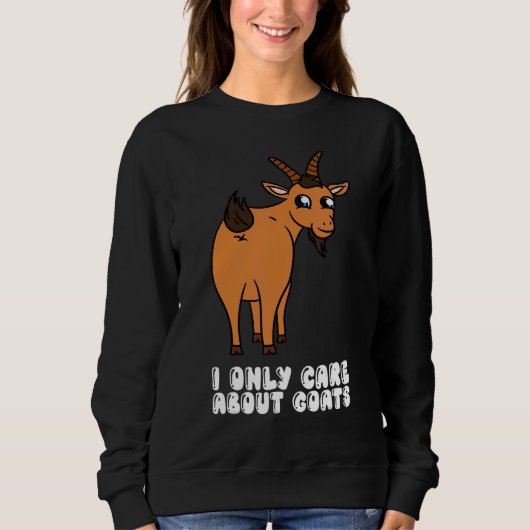 Sweatshirt Je ne me soucie que des chèvres (Devant)