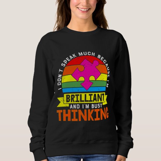 Sweatshirt Je Ne Parle Pas Beaucoup De Sensibilisation sur l' (Devant)