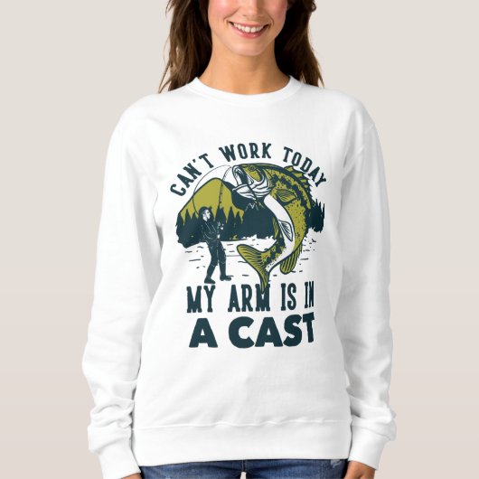 Sweatshirt Je ne peux pas travailler aujourd'hui mon bras dan (Devant)