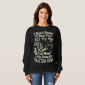 Sweatshirt Je ne sais pas comment agir mon âge Fun Kiteboardi (Devant entier)