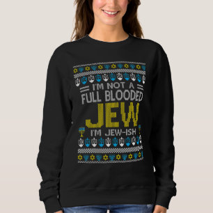 Sweatshirt Je ne suis pas un Juif entièrement sanglé Je suis